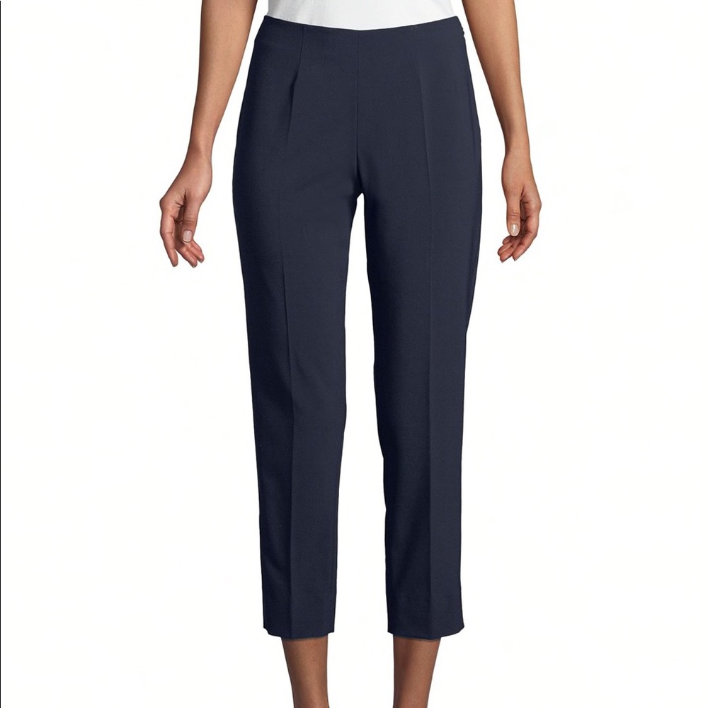 PIAZZA SEMPIONE AUDREY ICONIC TROUSERS SIZE 48/12. Color: NAVY BLUE